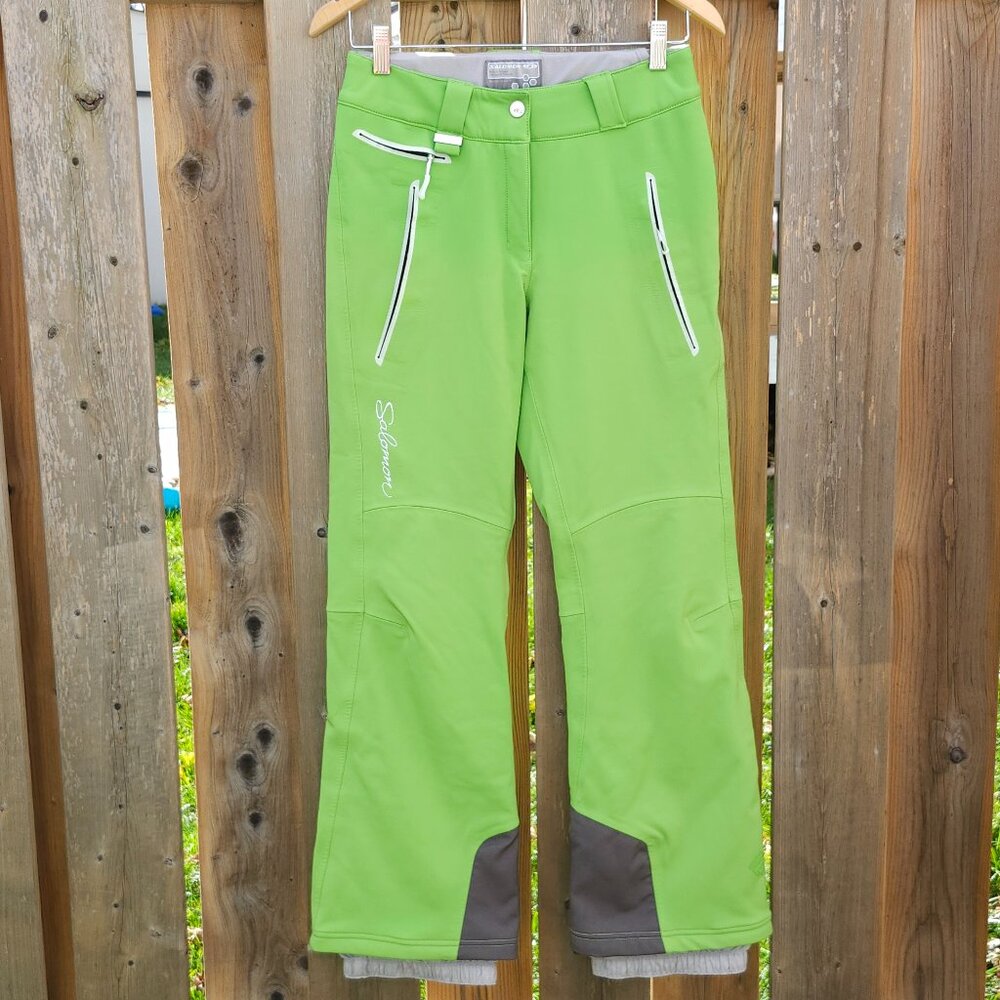 GREEN Salomon Gore Tex Ski Pants Women's Size 4